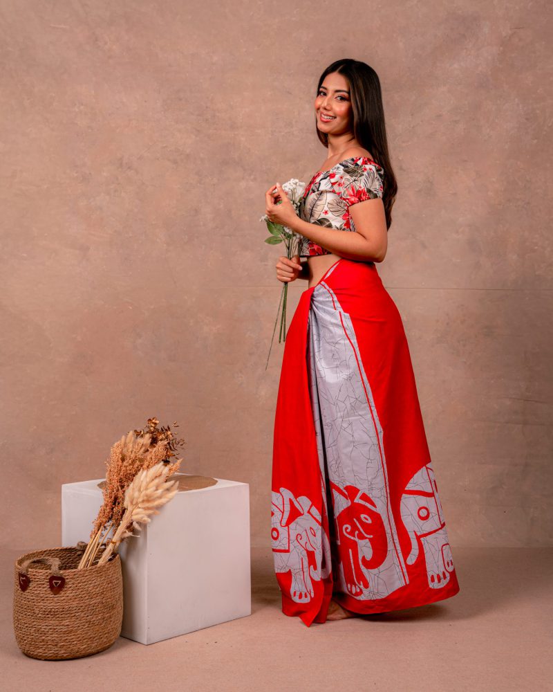 Scarlet Bloom Wrap Set — Arvento